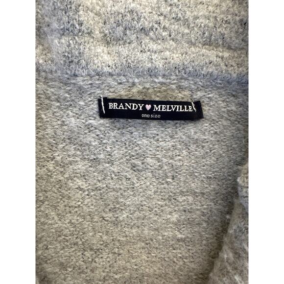 Brandy Melville - Kennedy Open Front Knit Cardigan Coat in Gray - Picture 2 of 4